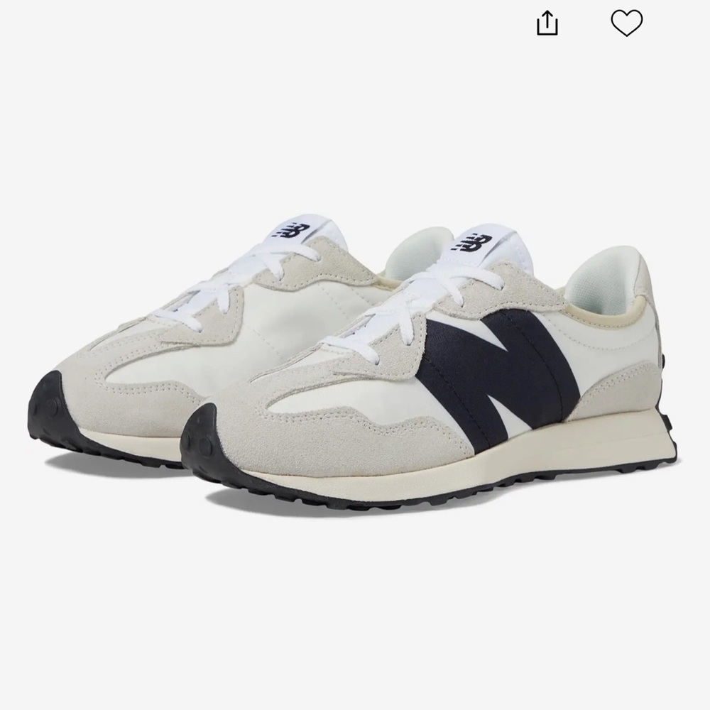 New Balance Cream and Navy 327